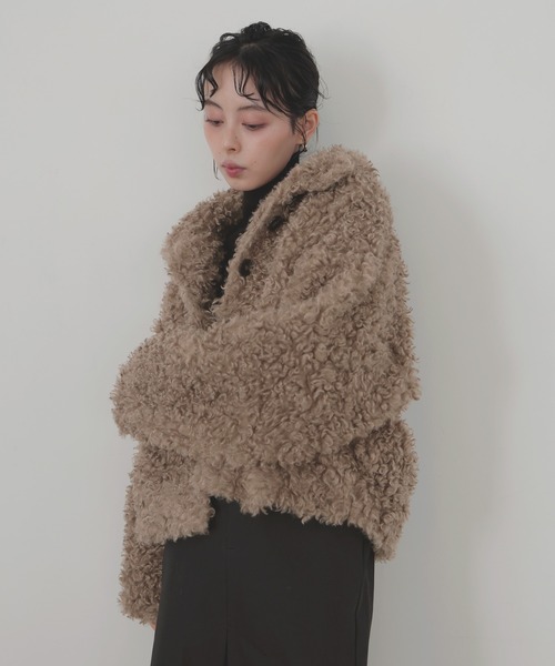 【LIAN】フェイクファースタンドブルゾン フェイクファースタンドブルゾン – LIAN