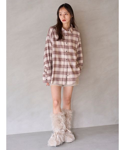 SNIDEL（スナイデル）の「オーバーサイズネルシャツ（シャツ/ブラウス・レディース・ブラック/ベージュ/ブルー・F）」の12枚目の写真