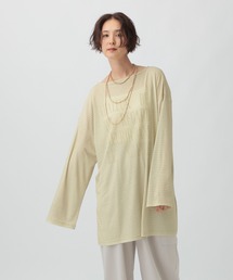 シアーメランジボーダーロゴチュニック 579865