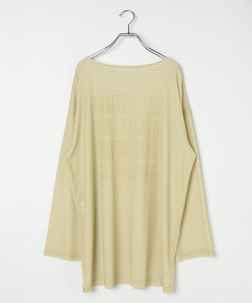 LEPSIM(レプシィム)の「シアーメランジボーダーロゴチュニック 579865(Tシャツ/カットソー・レディース・ベージュ/オフホワイト/ブラック・FREE)」の22枚目の写真