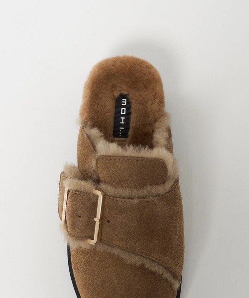 セール】＜MOHI＞スエード ビッグベルト ボストンサンダル