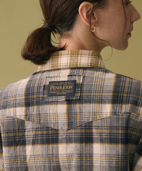 PENDLETON（ペンドルトン）の「＜PENDLETON×JANE SMITH×BEAUTY&YOUTH＞チェック シャツ（シャツ/ブラウス・レディース・グレー系/ベージュ・FREE）」の5枚目の写真