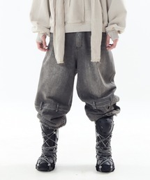 BLR BLUER（ビーエルアールブラー）の「BLR/ビーエルアール/OIL WASHED DOUBLE WAIST DENIM PANTS（デニムパンツ）」