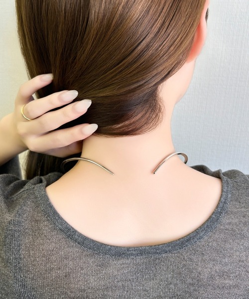 Phoebe（フィービィー）の「ルーセントラインチョーカー/ネックレス/ネックカフ/40cm（チョーカー・レディース・シルバー/イエローゴールド・FREE）」の11枚目の写真