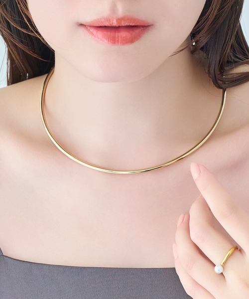 Phoebe（フィービィー）の「ルーセントラインチョーカー/ネックレス/ネックカフ/40cm（チョーカー・レディース・シルバー/イエローゴールド・FREE）」の13枚目の写真