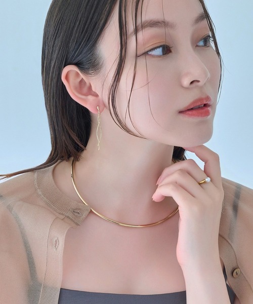 Phoebe（フィービィー）の「ルーセントラインチョーカー/ネックレス/ネックカフ/40cm（チョーカー・レディース・シルバー/イエローゴールド・FREE）」の16枚目の写真