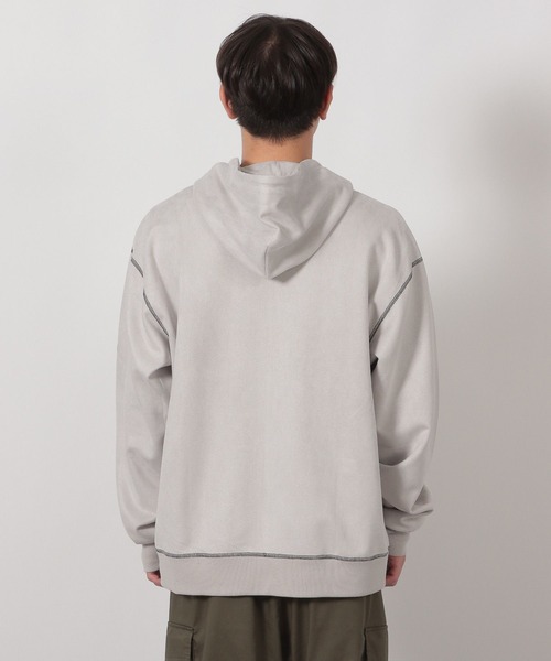 LAKOLE（ラコレ）の「※ステッチスエードZIPパーカー / 587065（パーカー・メンズ・チャコール/ライトグレー/ブルー・MEDIUM/LARGE）」の14枚目の写真