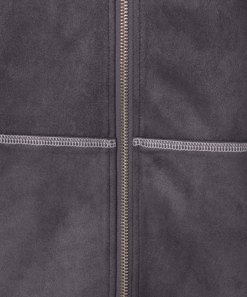 LAKOLE（ラコレ）の「※ステッチスエードZIPパーカー / 587065（パーカー・メンズ・チャコール/ライトグレー/ブルー・MEDIUM/LARGE）」の22枚目の写真