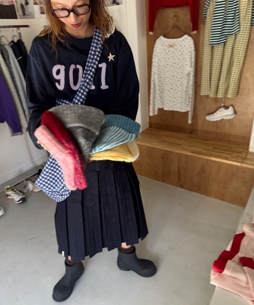 common gull products.(コモンガルプロダクツ)の「NO.9011☆gull long tee(Tシャツ/カットソー・レディース・ホワイト系/ミント/ネイビー・LARGE/MEDIUM/SMALL)」の3枚目の写真