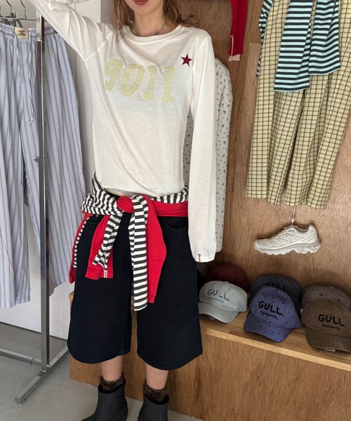 NO.9011☆gull long tee（Tシャツ/カットソー）｜common gull products