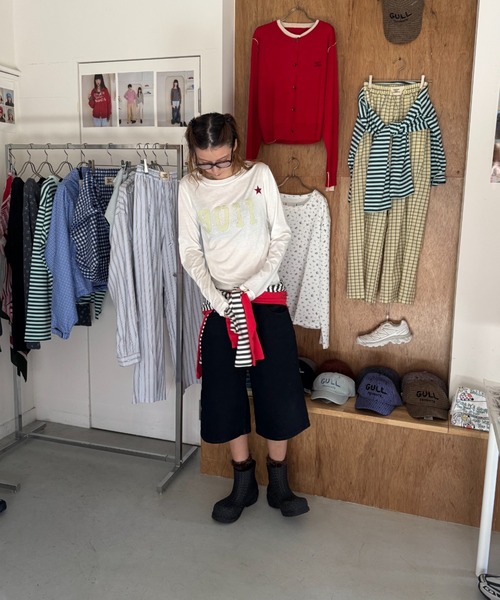 common gull products.(コモンガルプロダクツ)の「NO.9011☆gull long tee(Tシャツ/カットソー・レディース・ホワイト系/ミント/ネイビー・LARGE/MEDIUM/SMALL)」の6枚目の写真