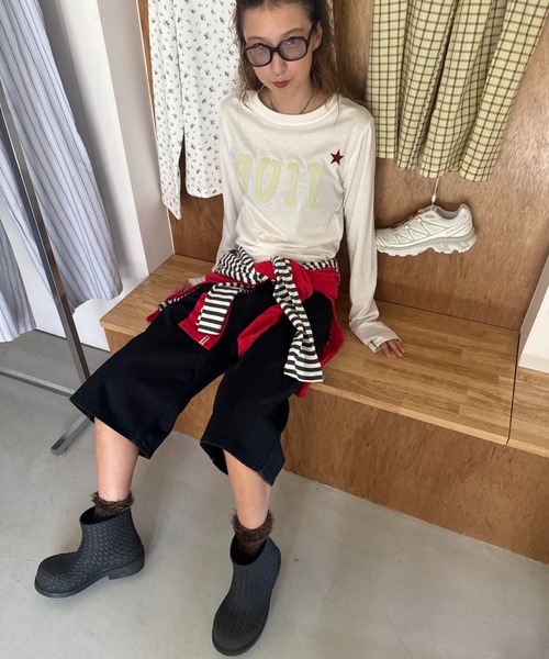 common gull products.(コモンガルプロダクツ)の「NO.9011☆gull long tee(Tシャツ/カットソー・レディース・ホワイト系/ミント/ネイビー・LARGE/MEDIUM/SMALL)」の10枚目の写真