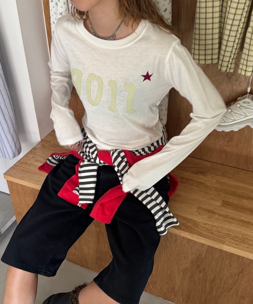 common gull products.(コモンガルプロダクツ)の「NO.9011☆gull long tee(Tシャツ/カットソー・レディース・ホワイト系/ミント/ネイビー・LARGE/MEDIUM/SMALL)」の11枚目の写真