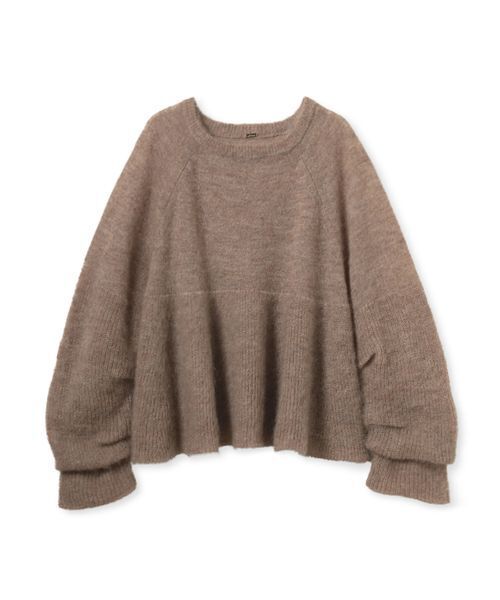 Mila Owen(ミラオーウェン)の「モヘア混タックスリーブペプラムニットプルオーバー(ニット/セーター・レディース・イエロー/モカ/アイボリー・0/1)」の3枚目の写真