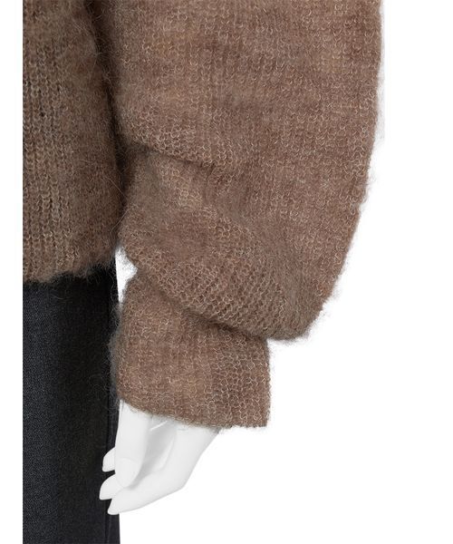 Mila Owen(ミラオーウェン)の「モヘア混タックスリーブペプラムニットプルオーバー(ニット/セーター・レディース・イエロー/モカ/アイボリー・0/1)」の9枚目の写真