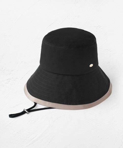 TOCCA(トッカ)の「TRIM RIBBON BUCKET HAT コットン バケットハット(ハット・レディース・ベージュ系/ネイビー系/ブラック系・F)」の1枚目の写真