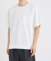 【irenisa/イレニサ】別注 RIB SHORT-SLEEVED POCKET T-SHIRT