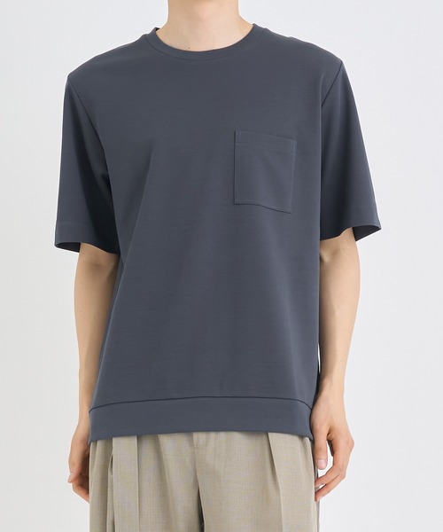 IRENISA(イレニサ)の「【irenisa/イレニサ】別注 RIB SHORT-SLEEVED POCKET T-SHIRT(Tシャツ/カットソー・メンズ・ホワイト/ブラック/グリーン・3/4)」の1枚目の写真