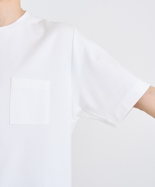 IRENISA(イレニサ)の「【irenisa/イレニサ】別注 RIB SHORT-SLEEVED POCKET T-SHIRT(Tシャツ/カットソー・メンズ・ホワイト/ブラック/グリーン・3/4)」の7枚目の写真