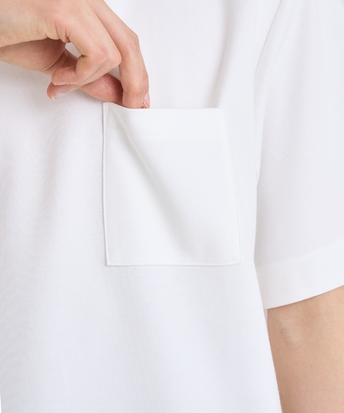 IRENISA(イレニサ)の「【irenisa/イレニサ】別注 RIB SHORT-SLEEVED POCKET T-SHIRT(Tシャツ/カットソー・メンズ・ホワイト/ブラック/グリーン・3/4)」の6枚目の写真