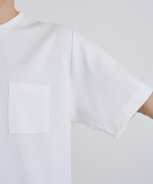 IRENISA(イレニサ)の「【irenisa/イレニサ】別注 RIB SHORT-SLEEVED POCKET T-SHIRT(Tシャツ/カットソー・メンズ・ホワイト/ブラック/グリーン・3/4)」の5枚目の写真