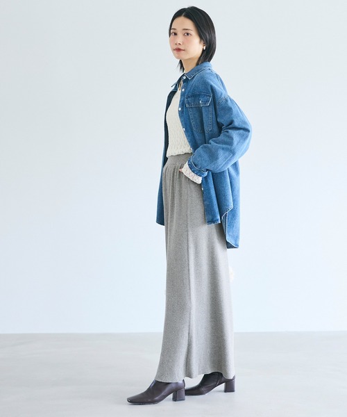coca(coca)(コカ)の「とろみリブニットスカート(スカート・レディース・グレー/ブラック・S/L/M)」の19枚目の写真