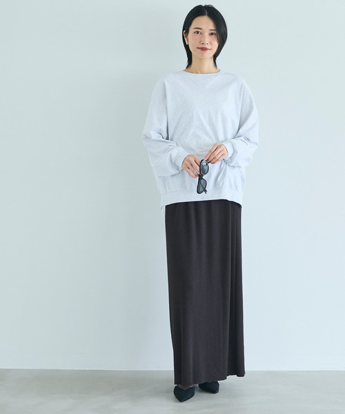 coca(coca)(コカ)の「とろみリブニットスカート(スカート・レディース・グレー/ブラック・S/L/M)」の4枚目の写真