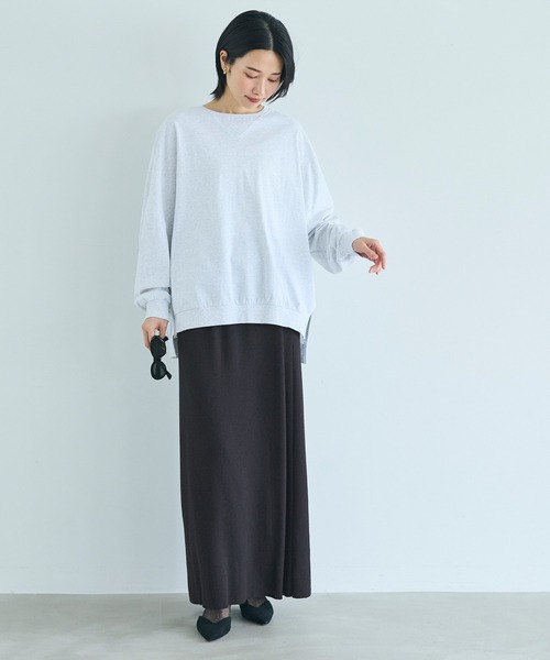 coca(coca)(コカ)の「とろみリブニットスカート(スカート・レディース・グレー/ブラック・S/L/M)」の11枚目の写真