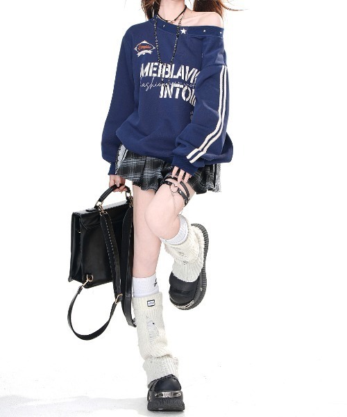 GEMEDA(ジェメダ)の「スナップボタン付きロゴスウェット(Tシャツ/カットソー・レディース・グレー/ネイビー/ピンク・M)」の22枚目の写真