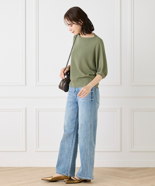 INED(イネド)の「ドルマンスリーブニット《Cuoo》(ニット/セーター・レディース・グレー/ブラック/カーキ/イエロー・9号)」の10枚目の写真