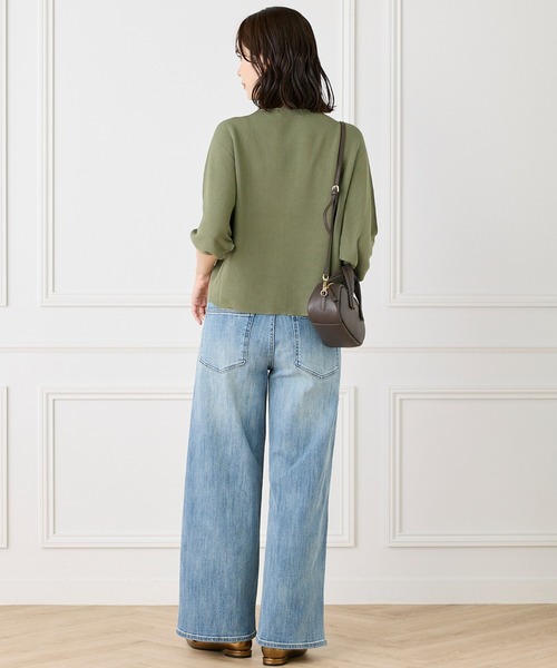 INED(イネド)の「ドルマンスリーブニット《Cuoo》(ニット/セーター・レディース・グレー/ブラック/カーキ/イエロー・9号)」の20枚目の写真