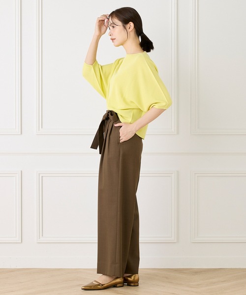 INED(イネド)の「ドルマンスリーブニット《Cuoo》(ニット/セーター・レディース・グレー/ブラック/カーキ/イエロー・9号)」の13枚目の写真