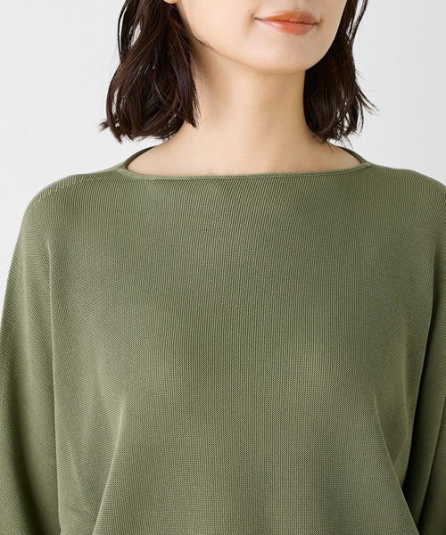 INED(イネド)の「ドルマンスリーブニット《Cuoo》(ニット/セーター・レディース・グレー/ブラック/カーキ/イエロー・9号)」の12枚目の写真