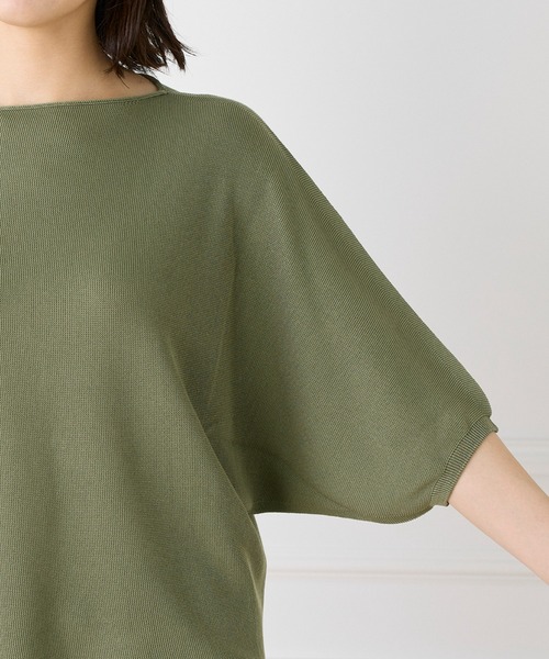 INED(イネド)の「ドルマンスリーブニット《Cuoo》(ニット/セーター・レディース・グレー/ブラック/カーキ/イエロー・9号)」の7枚目の写真