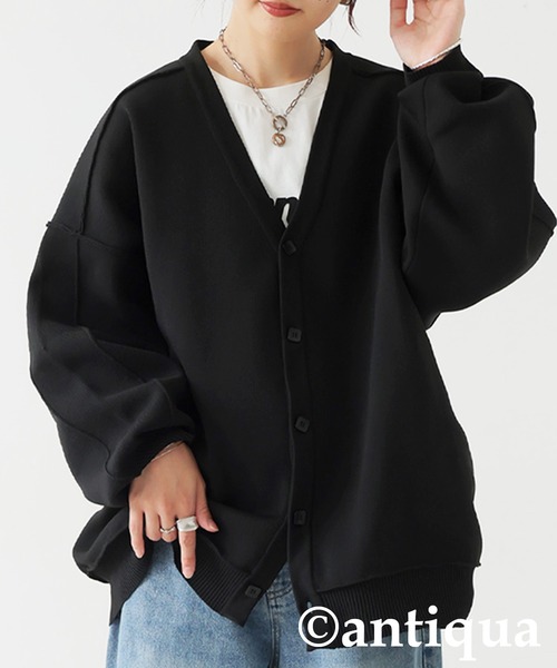 antiqua（アンティカ）の「スポンジニットカーディガン（ニット/セーター・レディース・ブルー/ブラック/ホワイト系その他/パープル系その他/レッド・ONESIZE）」の13枚目の写真