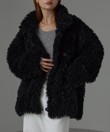 r. | プードルファー　2wayカラーコート(ピーコート)