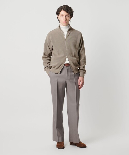 The CLASIK WAFFLEZIP ドライバーズニットカーディガン 48 ジップアップ ドライバーズニット（カーディガン/ボレロ）｜UNITED