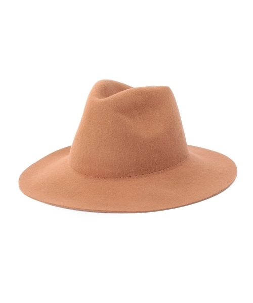 THE EMPORIUM(ジエンポリアム)の「フェルト中折れハット(ハット・レディース・ブラウン/ベージュ/ブラック・00)」の1枚目の写真