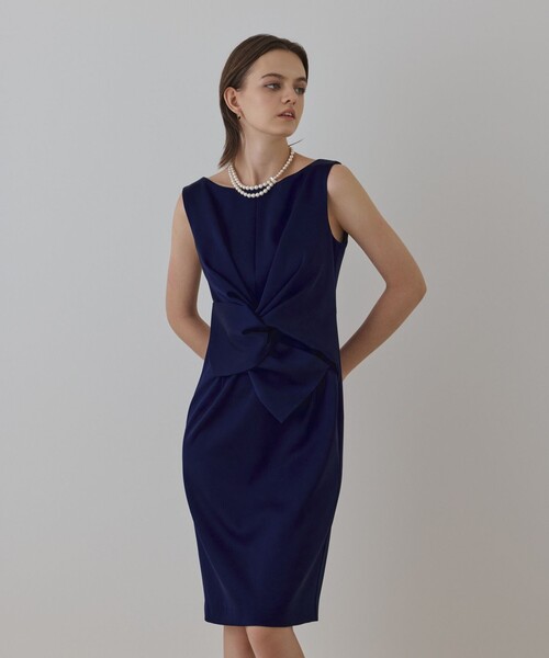 GRACE CONTINENTAL サテンクロスドレスワンピース サテンクロスドレープワンピース（ドレス）｜GRACE CONTINENTAL