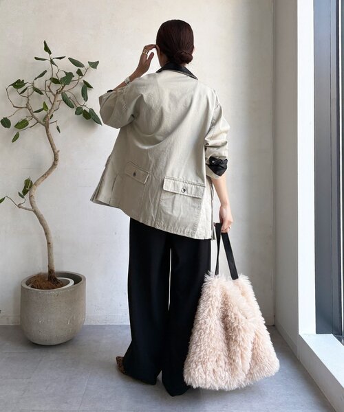 レザーカラーカバーオールジャケット（カバーオール）｜DouDou