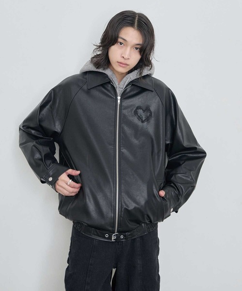Heart art design jacket / ハート型押しジャケット（ブルゾン