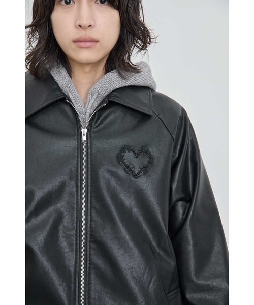 ジャケット・アウター thevirgins oversize heart logo button jk oversize heart logo button jk | the