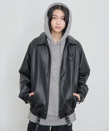 Heart Tattoo（ハートタトゥー）の「Heart art design jacket / ハート型押しジャケット（ブルゾン）」