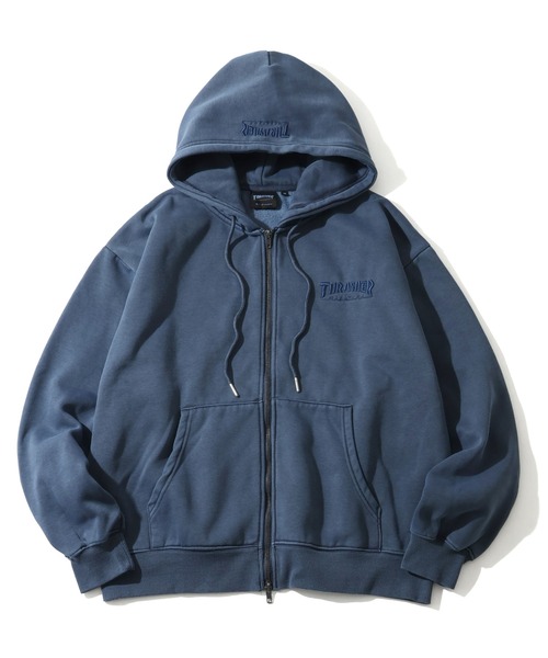 THRASHER パーカー スラッシャー サイズLARGE ヴィンテージ　レア セール】【THRASHER/スラッシャー】裏起毛 ヴィンテージピグメント加工