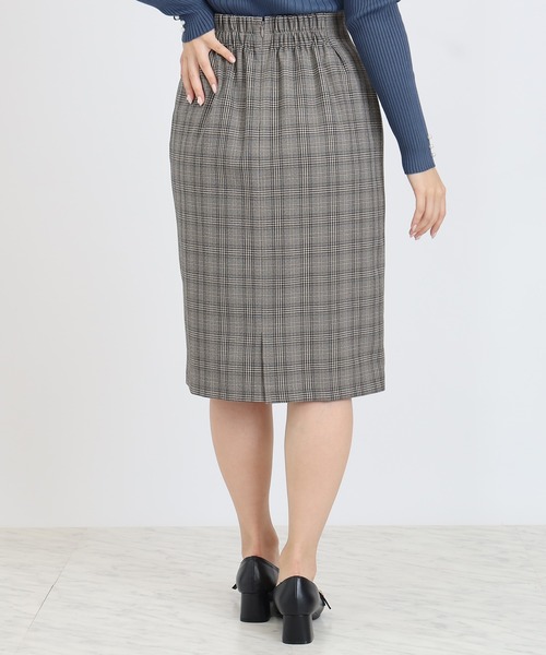 TRUDEA(トルディア)の「ビット付きチェックタイトスカート(スカート・レディース・チャコールグレー/ベージュ・SMALL/MEDIUM/LARGE)」の11枚目の写真