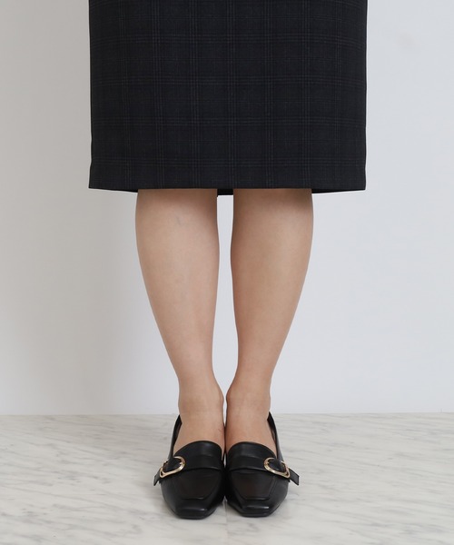 TRUDEA(トルディア)の「ビット付きチェックタイトスカート(スカート・レディース・チャコールグレー/ベージュ・SMALL/MEDIUM/LARGE)」の16枚目の写真