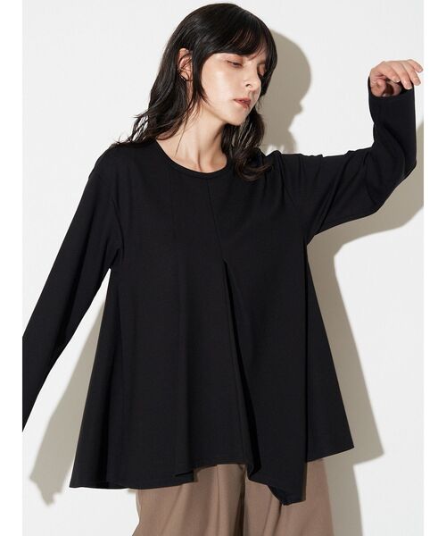 ELENDEEK（エレンディーク）の「アシンメトリーヘムロングスリーブカットソー（Tシャツ/カットソー・レディース・ブラック/グレー/オフホワイト・FREE）」の17枚目の写真