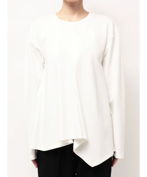 ELENDEEK（エレンディーク）の「アシンメトリーヘムロングスリーブカットソー（Tシャツ/カットソー・レディース・ブラック/グレー/オフホワイト・FREE）」の22枚目の写真