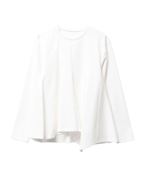 セール】アシンメトリーヘムロングスリーブカットソー（Tシャツ