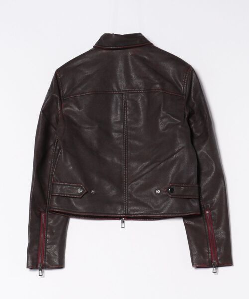 Desigual / シングルライダースジャケット/M/フェイクレザー/ボルドー/25SWEWX23176/デシグアル// セール】ボルドーのフェイクレザージャケット（ライダースジャケット